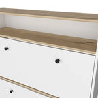 Meuble à chaussures, une étagère ouverte, deux compartiments extensibles