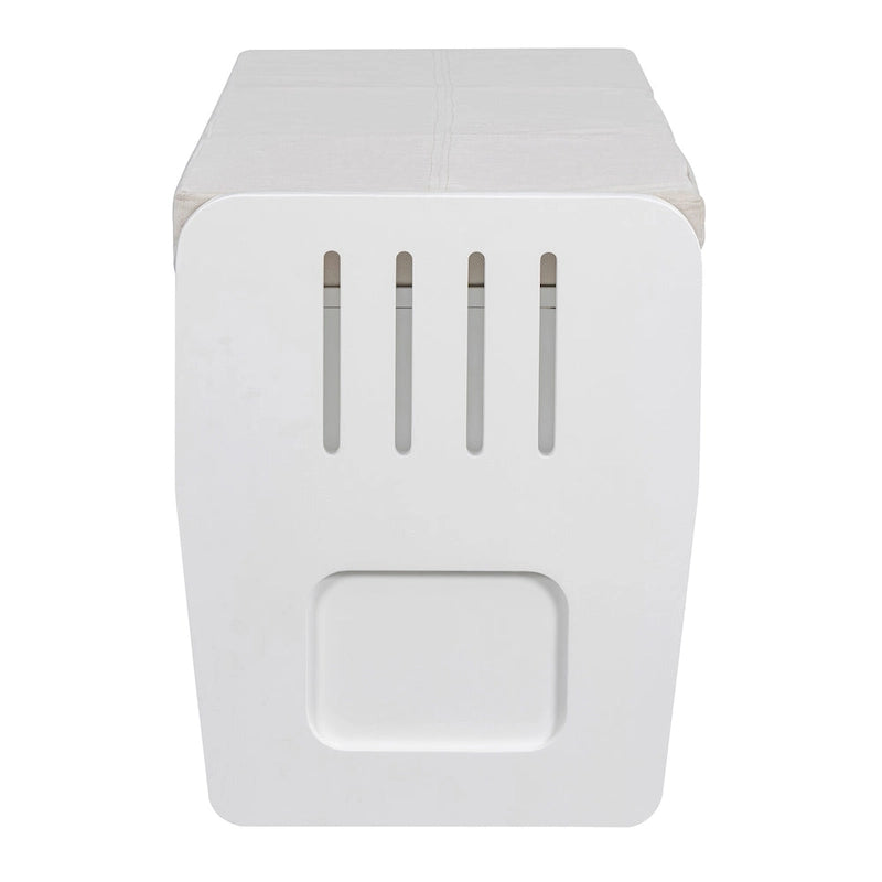 Banc de rangement rustique avec 2 tiroirs, espace de rangement dissimulé et 3 faux tiroirs sur le dessus