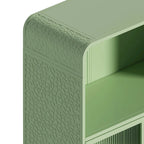 Meuble de rangement 45.28 H, Meuble bas avec porte en verre et étagères, Meuble de rangement autoportant avec vitrine