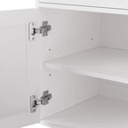 Meuble de rangement avec 4 pieds massifs en bois en forme de gourde, Armoire de cuisine avec étagères réglables, Bibliothèque à 5 niveaux avec tiroir