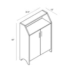 Meuble à chaussures en bois à deux portes avec quatre étagères intérieures, pouvant contenir 10 paires de chaussures, pour salon, entrée, chambre à coucher