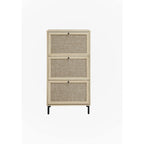 Meuble à chaussures 3 portes en rotin