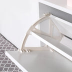 Meuble à chaussures fin, meuble de rangement à chaussures tendance avec 3 grands tiroirs dépliants et une surface supérieure spacieuse pour petits objets, blanc