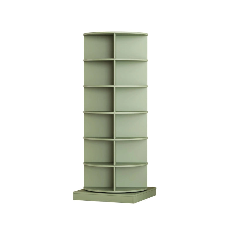 Armoire à chaussures tournante à 360° verte 6 niveaux
