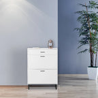 Meuble de rangement à chaussures autoportant avec tiroirs et pieds en métal, Armoire à chaussures moderne avec 2 tiroirs à abattant