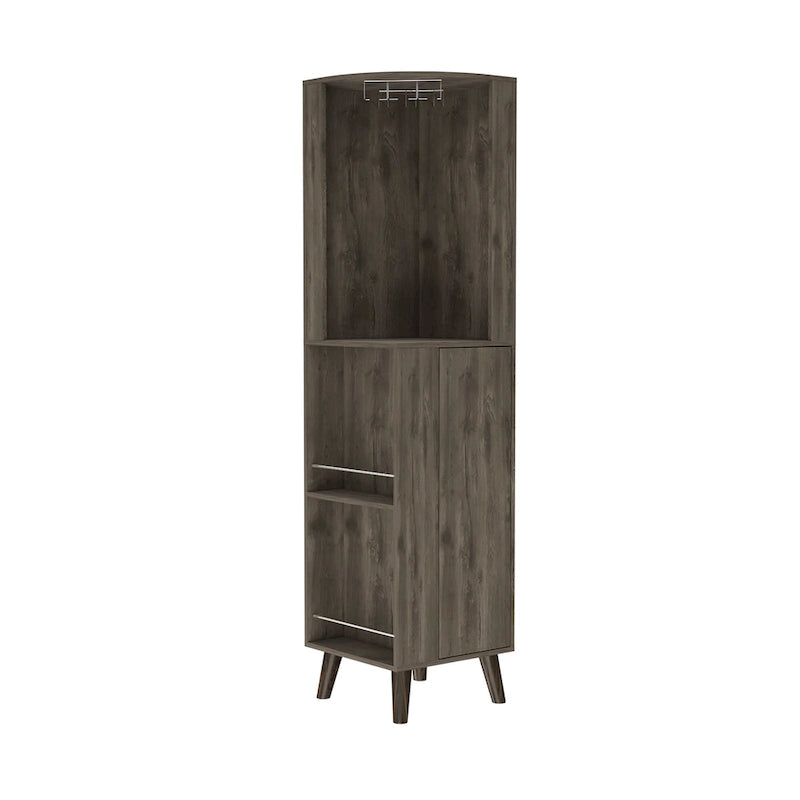 HomeRoots Meuble de Bar d'Angle en Bois Marron Foncé 73 avec Un Tiroir