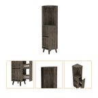 HomeRoots Meuble de Bar d'Angle en Bois Marron Foncé 73 avec Un Tiroir