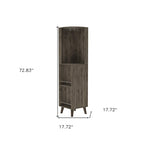 HomeRoots Meuble de Bar d'Angle en Bois Marron Foncé 73 avec Un Tiroir