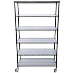 6-Tier Multifunctional Adjustable Shelf with Wheels, 6000LBS Capacity