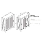 Meuble de rangement bas à deux portes - 33