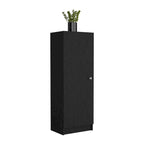 Garde-manger de cuisine 47 H, armoire à une porte, quatre étagères intérieures, noir