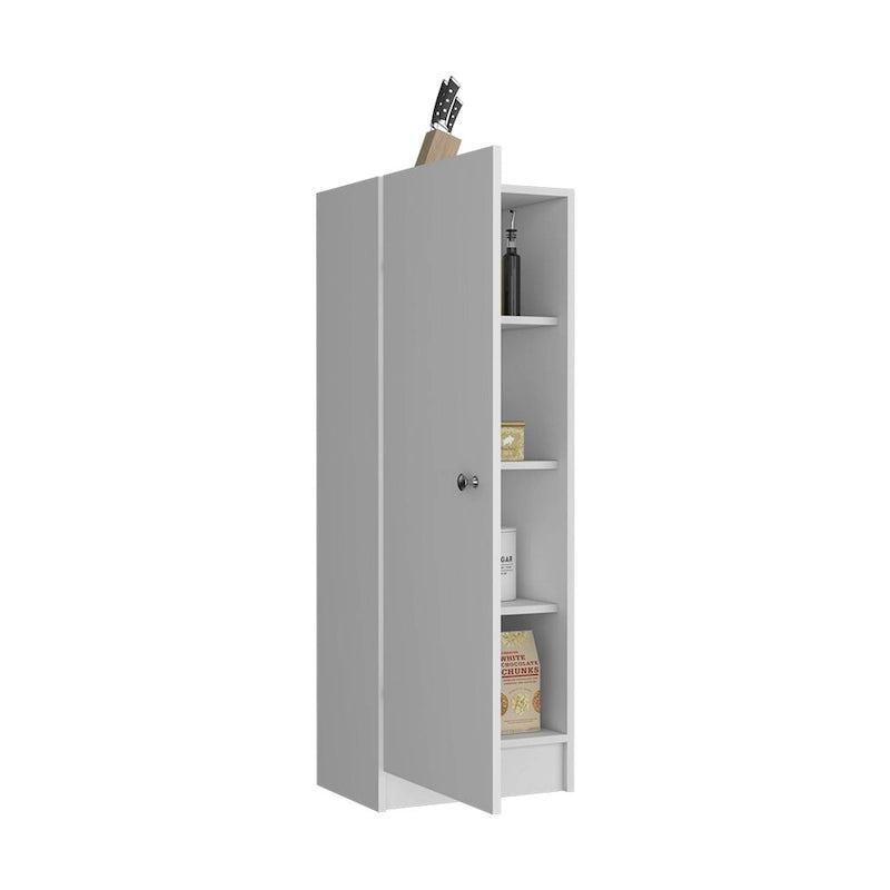 Garde-manger de cuisine 47 H, armoire à une porte, quatre étagères intérieures, noir