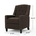 Fauteuil inclinable classique en tissu, fauteuil élégant pour salon, chambre à coucher