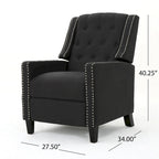 Fauteuil inclinable classique en tissu, fauteuil élégant pour salon, chambre à coucher