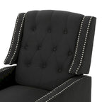 Fauteuil inclinable classique en tissu, fauteuil élégant pour salon, chambre à coucher