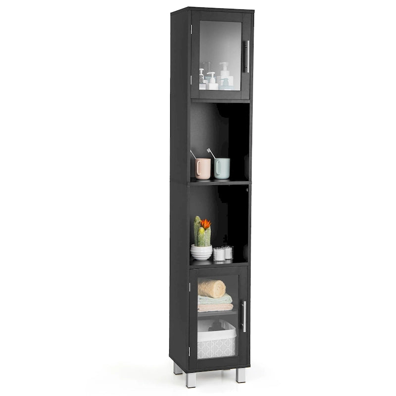 Costway 71 Armoire Haute de Rangement de Salle de Bain Tour Meuble Organisateur Présentoir - Voir Détails