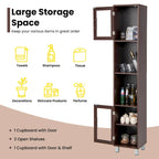 Costway 71 Armoire Haute de Rangement de Salle de Bain Tour Meuble Organisateur Présentoir - Voir Détails