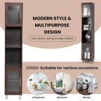 Costway 71 Armoire Haute de Rangement de Salle de Bain Tour Meuble Organisateur Présentoir - Voir Détails