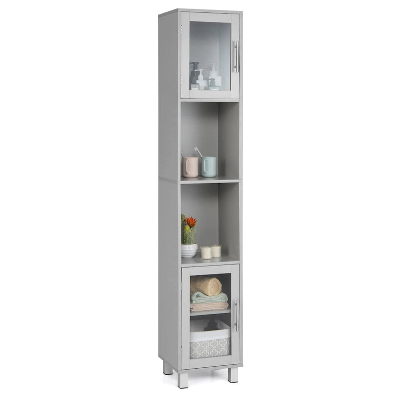 Costway 71 Armoire Haute de Rangement de Salle de Bain Tour Meuble Organisateur Présentoir - Voir Détails