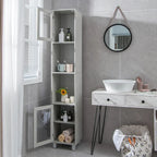 Costway 71 Armoire Haute de Rangement de Salle de Bain Tour Meuble Organisateur Présentoir - Voir Détails