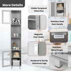 Costway 71 Armoire Haute de Rangement de Salle de Bain Tour Meuble Organisateur Présentoir - Voir Détails