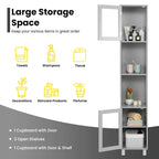 Costway 71 Armoire Haute de Rangement de Salle de Bain Tour Meuble Organisateur Présentoir - Voir Détails