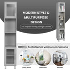 Costway 71 Armoire Haute de Rangement de Salle de Bain Tour Meuble Organisateur Présentoir - Voir Détails