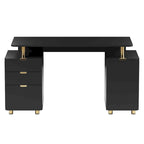 Bureau flottant de direction moderne avec 3 tiroirs et surface de travail élégante