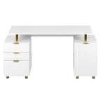Bureau flottant de direction moderne avec 3 tiroirs et surface de travail élégante
