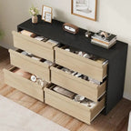 Commode 6 tiroirs pour chambre à coucher, organisateur de rangement moderne