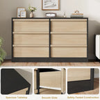 Commode 6 tiroirs pour chambre à coucher, organisateur de rangement moderne