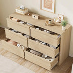 Commode 6 tiroirs pour chambre à coucher, organisateur de rangement moderne