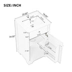 Meuble-lavabo de salle de bain de 50 cm avec vasque en céramique, meuble bas de salle de bain avec rangement à 2 niveaux et étagères