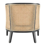 Fauteuil d'appoint en lin et rotin Tillman
