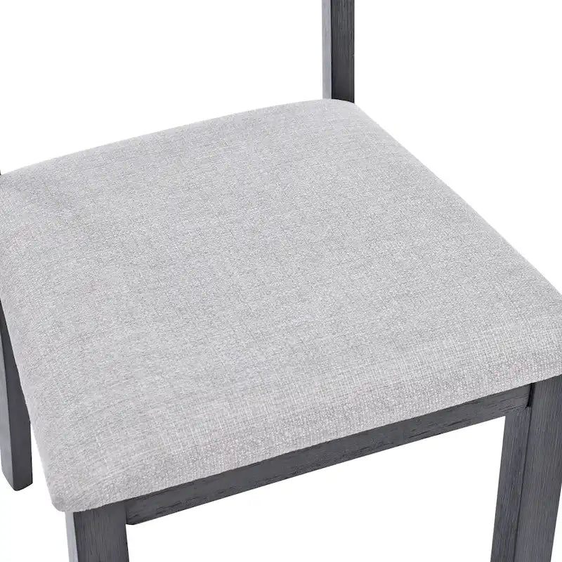 Lot de 4 chaises de salle à manger en bois à dossier à lattes