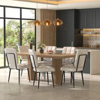 Lot de 2/4/6/8 chaises de salle à manger modernes, chaises de cuisine rembourrées avec coussin épais pour salle à manger