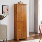 Armoire de rangement haute de 183 cm avec 8 portes et 4 étagères pour salon, cuisine ou bureau