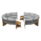Ensemble de jardin 6 places avec coussins et 1 table basse