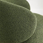 Fauteuil d'appoint pivotant Spruce&Spring en tissu avec base en bois