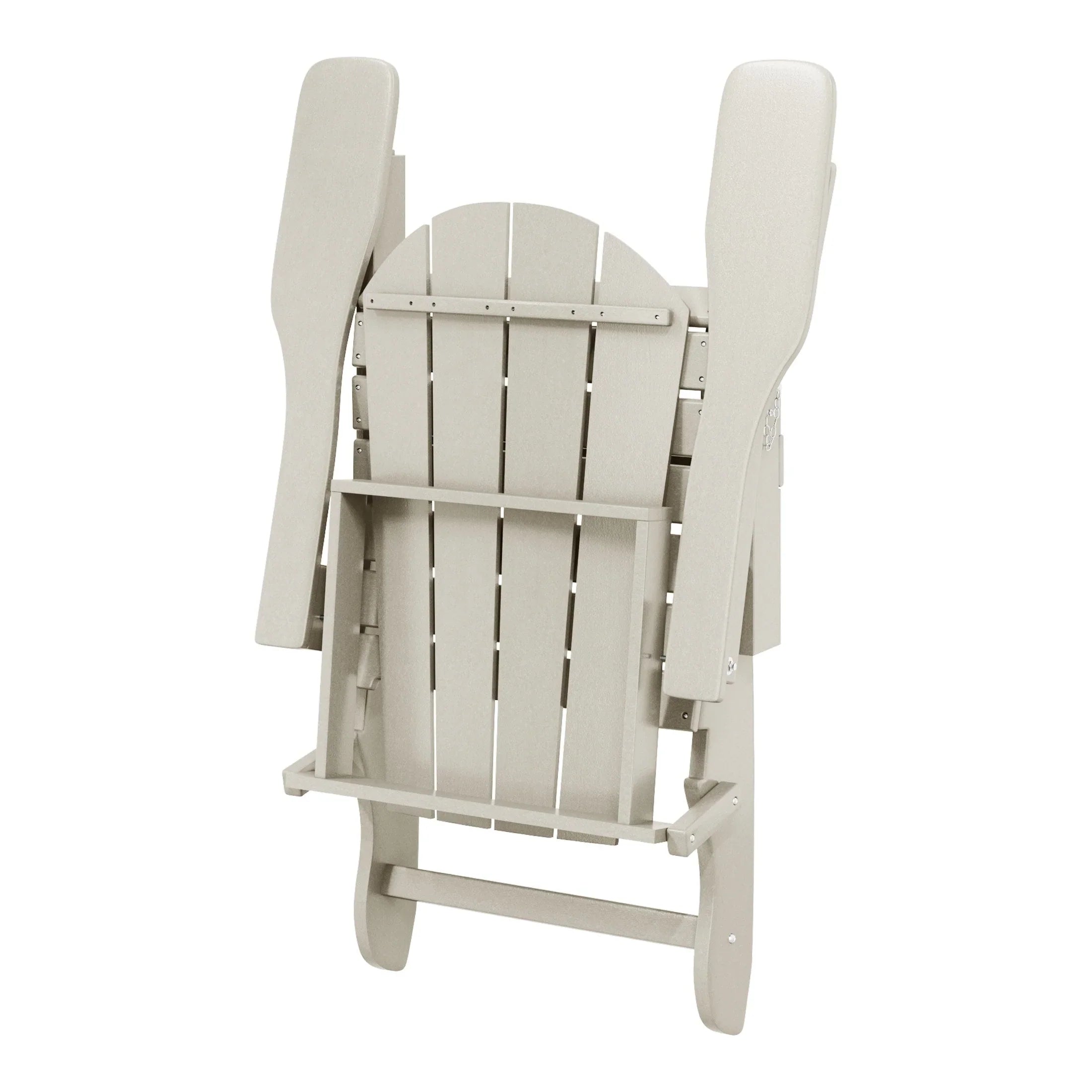Chaise Adirondack pliante d'extérieur tout temps Polytrends Laguna résistante à la décoloration pour patio