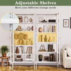 Bekrvio 67H Vitrine en Verre à 3 Côtés avec Lumières LED, Rangement à 5 Niveaux avec Double Porte et Cadre Métallique pour Objets de Collection, Idéale pour les Petits Espaces