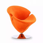 Manhattan Comfort Lot de 4 Chaises d'appoint pivotantes Tulip Orange/Jaune : Revêtement en velours, Aucun assemblage requis