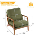 Fauteuil d'appoint rembourré Mid-Century Modern
