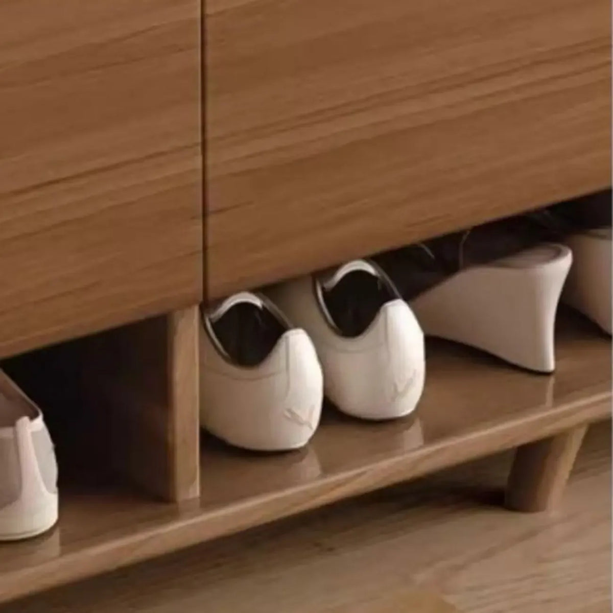 Meuble de rangement pour chaussures de couloir en bois moderne, taille moyenne