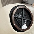 Fauteuil club pivotant rembourré avec rangement, chaise d'appoint moderne pour salon, chambre, bureau ou coin lecture