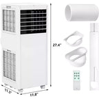Climatiseur portable 8 000 BTU - 3-en-1 : refroidissement, déshumidificateur et ventilateur pour 32,5 m² avec mode nuit et garantie d'un an
