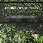 MAYEERTY Jardinière avec treillis en fer noir, style 01, 72 x 47 x 16 pouces, lot de 3 pièces