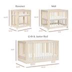 Lit de bébé convertible 8-en-1 Yuzu de Babyletto avec kits de conversion toutes étapes