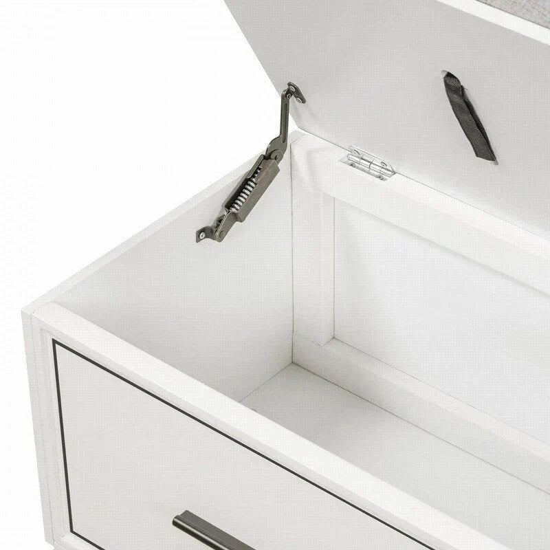 Banc à chaussures avec coussin amovible et rangement dissimulé pour l'entrée et le salon