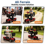 Trottinette électrique pliable à 4 roues pour adultes, capacité de 150 kg, pour usage extérieur